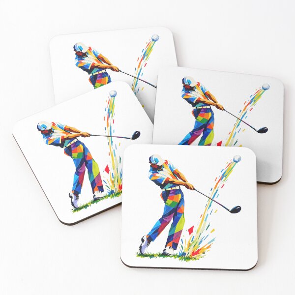 Item preview, golfer unique creation geometric art design designed and sold by stef44.