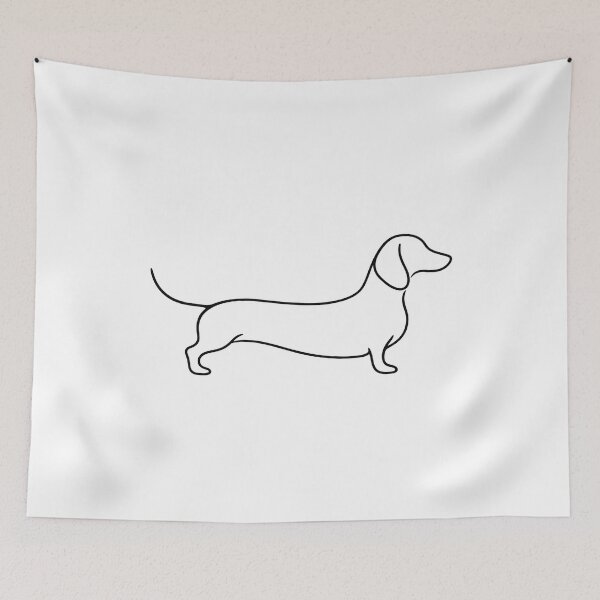 Item preview, Dachshund Line Art – Minimalist Wiener Dog Design designed and sold by SVALANART.