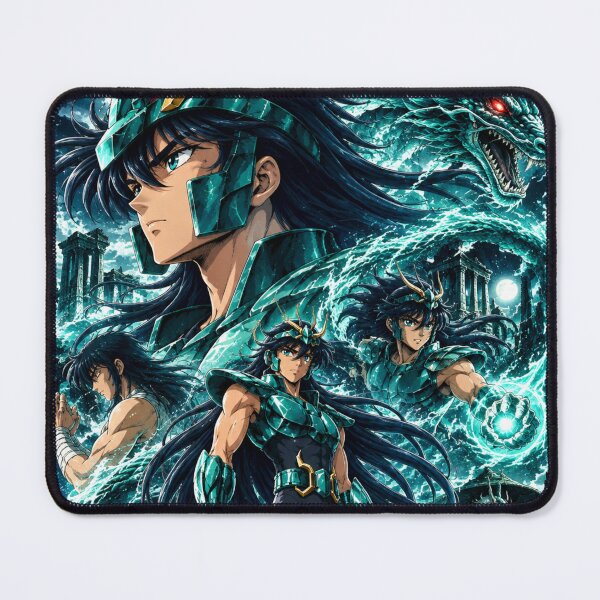 Item preview, Shiryu Saint Seiya Dragon Knight Anime Art – Emerald Dragon Warrior designed and sold by AvalonTshirts.