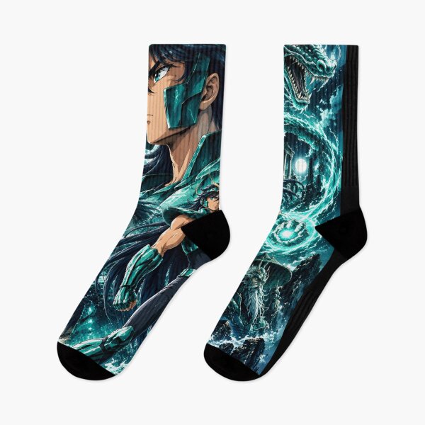 Item preview, Shiryu Saint Seiya Dragon Knight Anime Art – Emerald Dragon Warrior designed and sold by AvalonTshirts.
