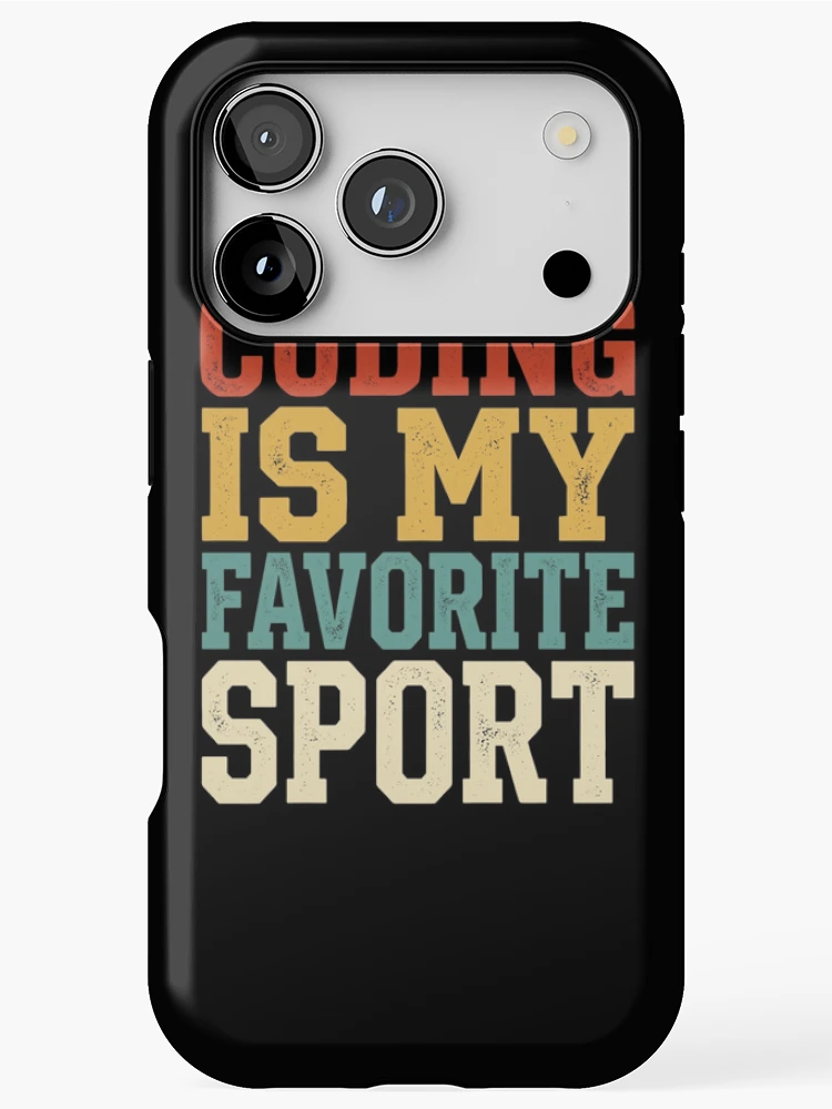 Thumbnail 1 of 4, iPhone Case, Coding Is My Favorite Sport Programmer Humor Software Developer Coder Computer Science Coding Geek Tech Nerd designed and sold by designstoriesMK.