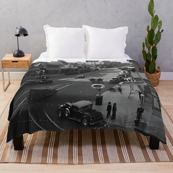 Item preview, Hollywood and Vine, circa 1932 Hollywood, California cityscape black and white photograph vintage wall art decor designed and sold by Astrid Arkhangelsky.