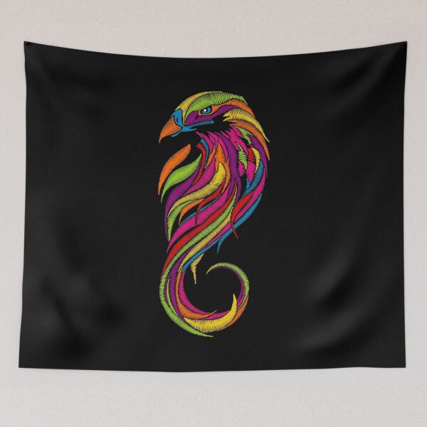 Item preview, Colorful Tropical Bird Rainbow Feather Design designed and sold by Krasnovaovaova.