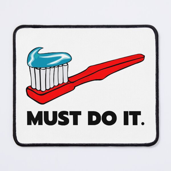 Item preview, Must Do It - Red Toothbrush with Blue Toothpaste designed and sold by picklesnake.