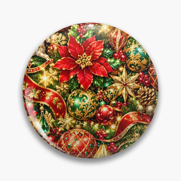 Item preview, Maximalist Red and Green Christmas Opulence designed and sold by Sybille-Yates.