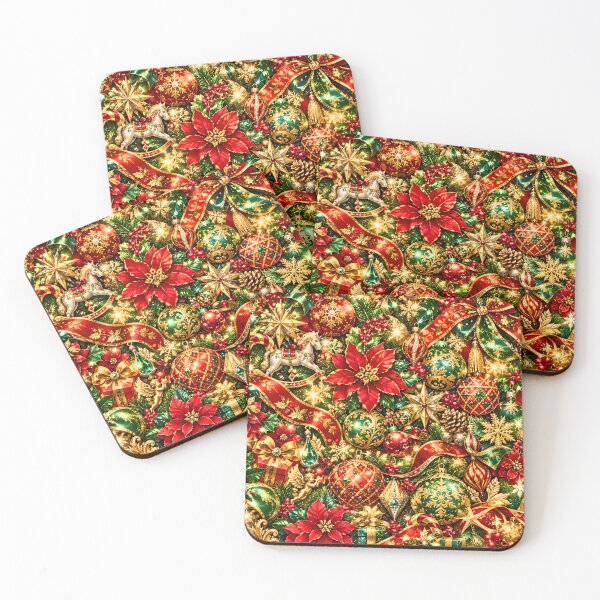 Item preview, Maximalist Red and Green Christmas Opulence designed and sold by Sybille-Yates.