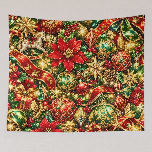 Item preview, Maximalist Red and Green Christmas Opulence designed and sold by Sybille-Yates.