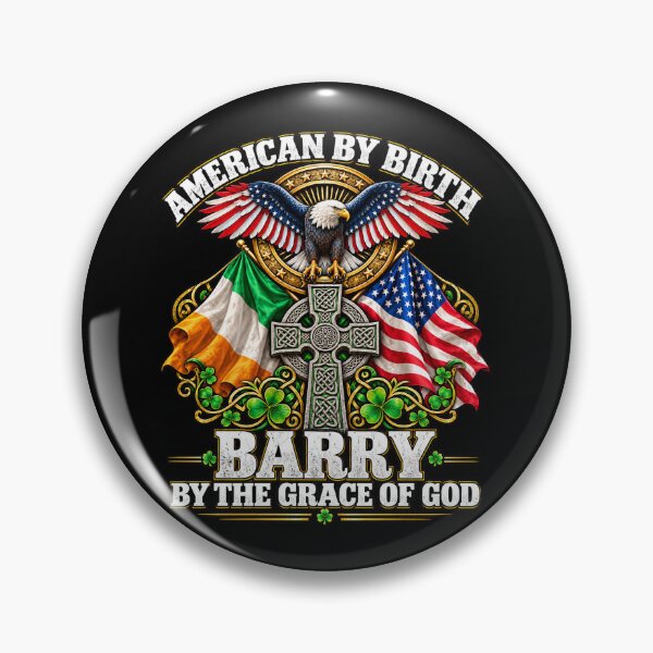 Item preview, American by Birth Barry Irish American Celtic Cross designed and sold by Irish-Gifts.