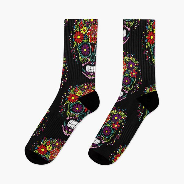 Item preview, Diseño colorido de calavera de azúcar con flores designed and sold by Krasnovaovaova.