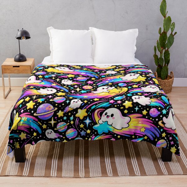 Item preview, Cute Cosmic Ghost Riding Rainbow Comet designed and sold by Thai Vibe Studio.