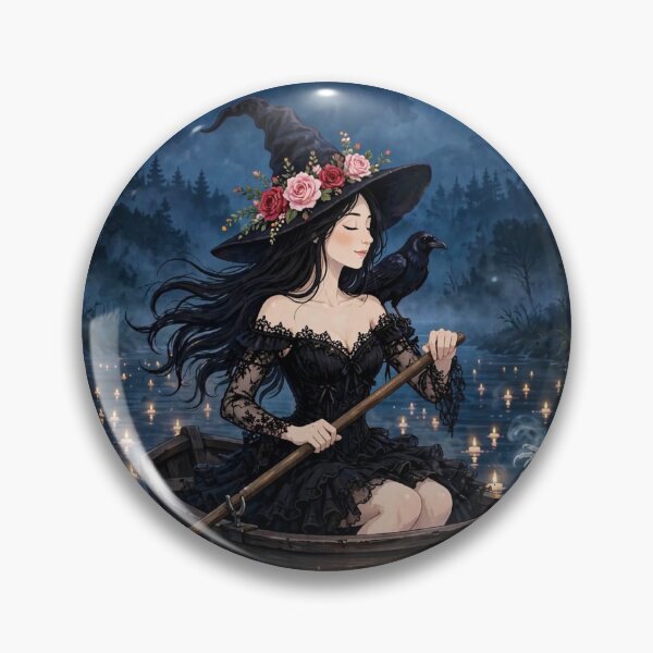 Item preview, The Enchanting Witch Sailing Through a Sea of Lost Souls. designed and sold by DibujandoPorfa.