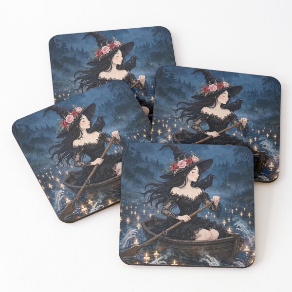 Item preview, The Enchanting Witch Sailing Through a Sea of Lost Souls. designed and sold by DibujandoPorfa.