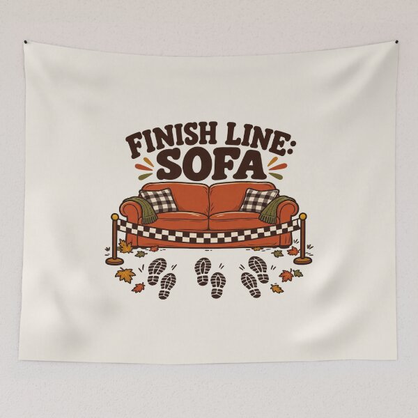 Item preview, Finish Line Sofa Funny Thanksgiving Dinner designed and sold by AMICO77.