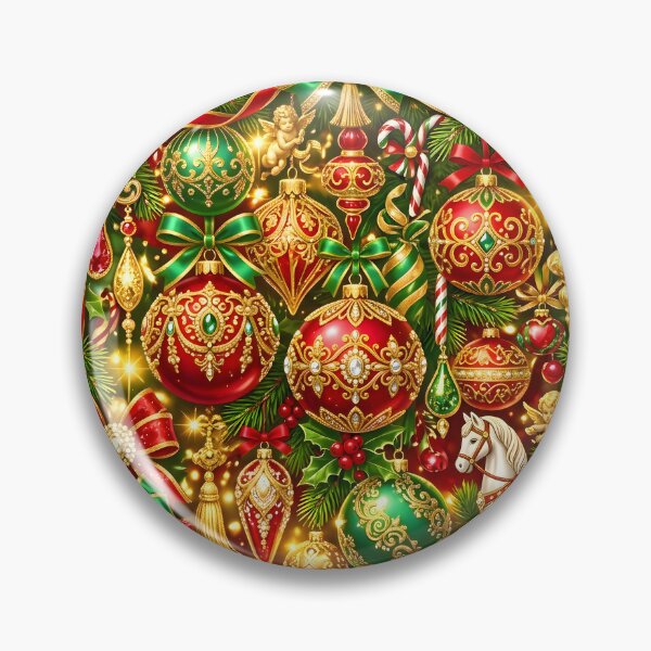 Item preview, Maximalist Red and Green Christmas Opulence designed and sold by Sybille-Yates.
