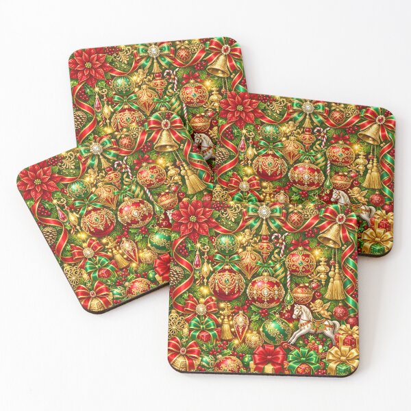 Item preview, Maximalist Red and Green Christmas Opulence designed and sold by Sybille-Yates.