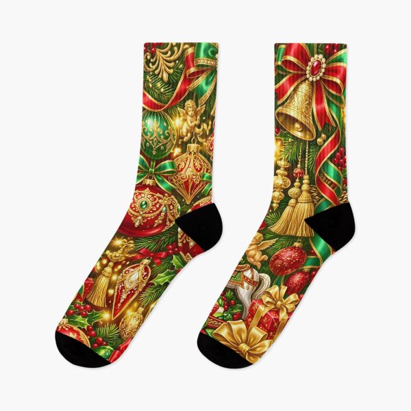Item preview, Maximalist Red and Green Christmas Opulence designed and sold by Sybille-Yates.