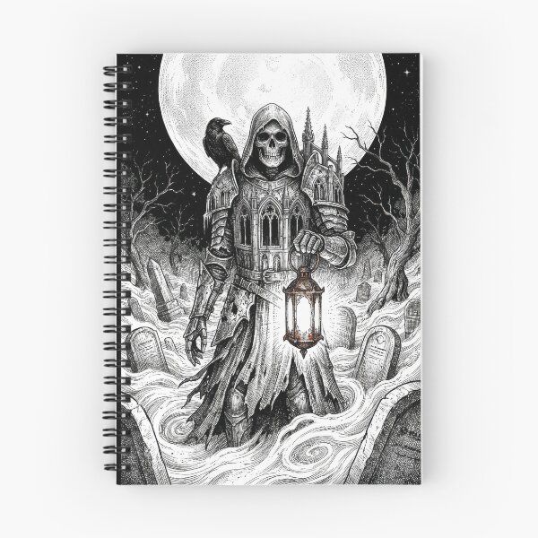 Item preview, The Lantern Knight – Dark Fantasy Ink Art designed and sold by MJVolt.