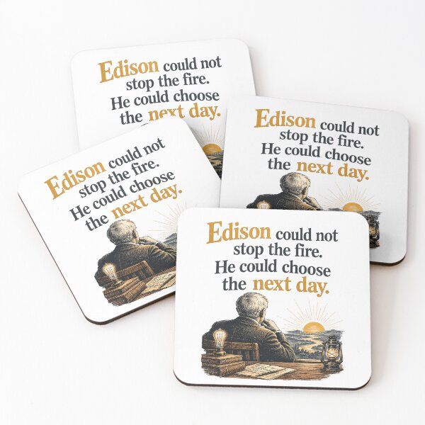 Item preview, Edison Fire Quote – Vintage Motivational Typography and Inspirational Art designed and sold by lovepower.