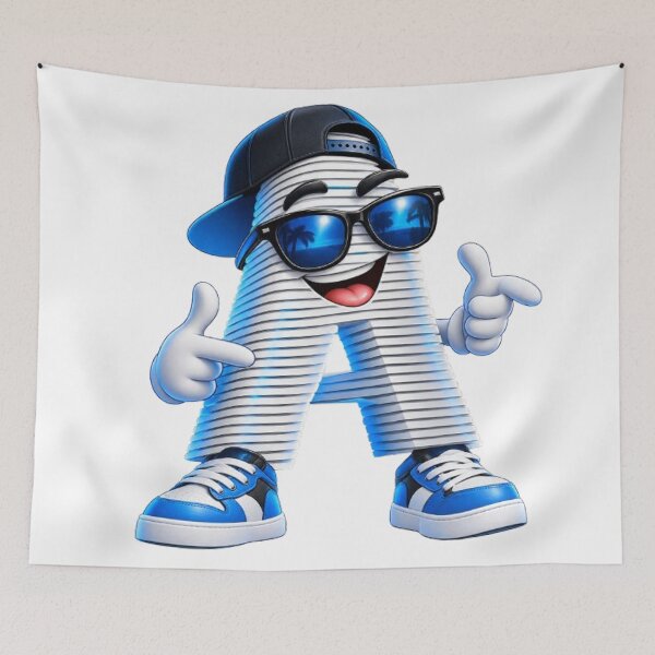 Item preview, Letter A Mascot Cool Streetwear Initial A Monogram Sneakerhead Character designed and sold by HoMya.