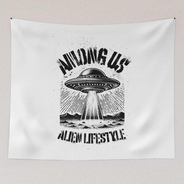 Item preview, Alien Lifestyle UFO Abduction Grunge Graphic designed and sold by Latikshop.