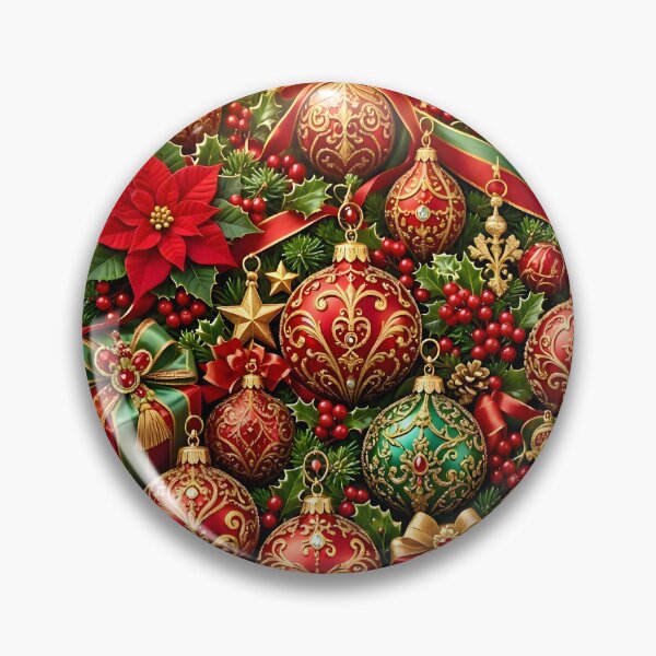 Item preview, Maximalist Red and Green Christmas Opulence designed and sold by Sybille-Yates.