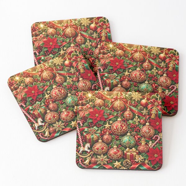 Item preview, Maximalist Red and Green Christmas Opulence designed and sold by Sybille-Yates.