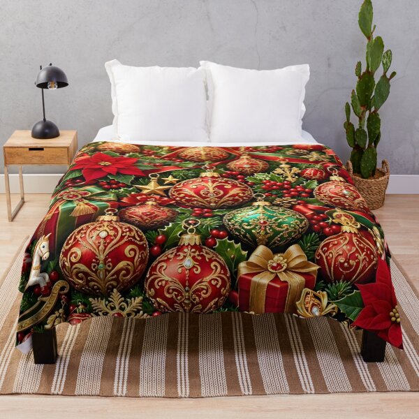 Item preview, Maximalist Red and Green Christmas Opulence designed and sold by Sybille-Yates.