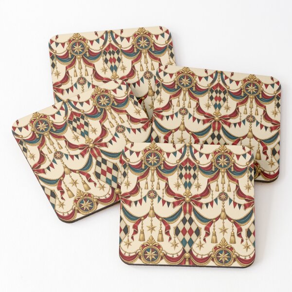 Item preview, Vintage Circus Harlequin – Ornate Carnival Diamonds designed and sold by MetaModel Editions.