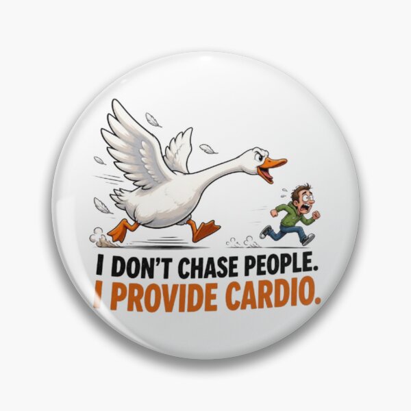 Item preview, I Don't Chase People I Provide Cardio Funny Goose Chasing Art designed and sold by ArtivaaStudio.