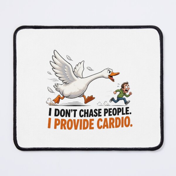 Item preview, I Don't Chase People I Provide Cardio Funny Goose Chasing Art designed and sold by ArtivaaStudio.