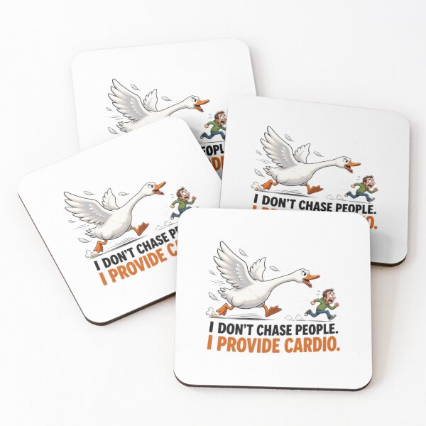 Item preview, I Don't Chase People I Provide Cardio Funny Goose Chasing Art designed and sold by ArtivaaStudio.