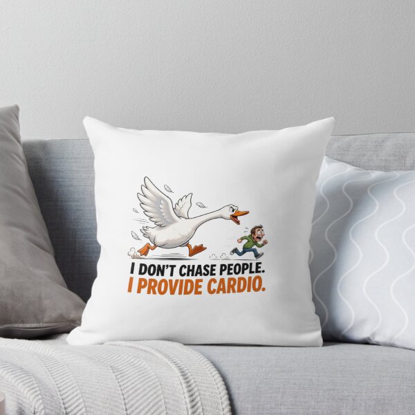 Item preview, I Don't Chase People I Provide Cardio Funny Goose Chasing Art designed and sold by ArtivaaStudio.
