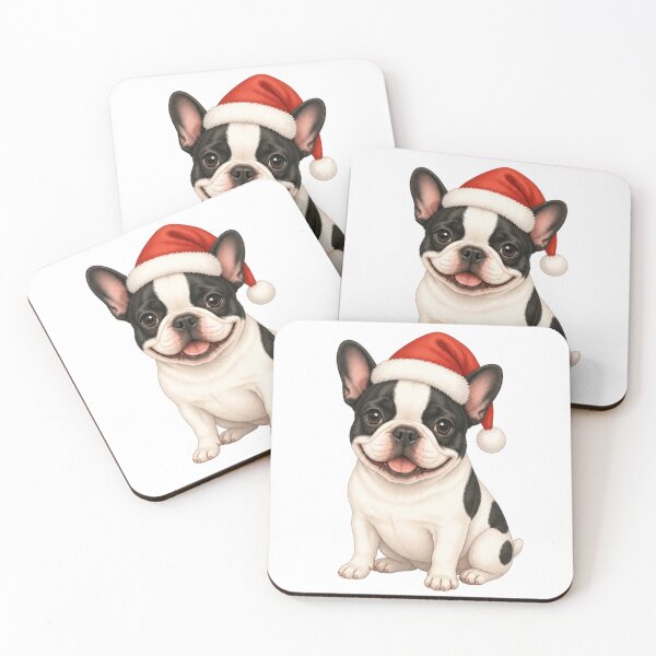 Item preview, Cute French Bulldog in Santa Hat Christmas Xmas Dog designed and sold by vekotpu.