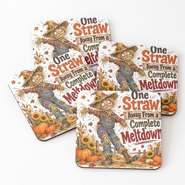 Item preview, One Straw Away From a Complete Meltdown – Funny Scarecrow designed and sold by Searching ideas.