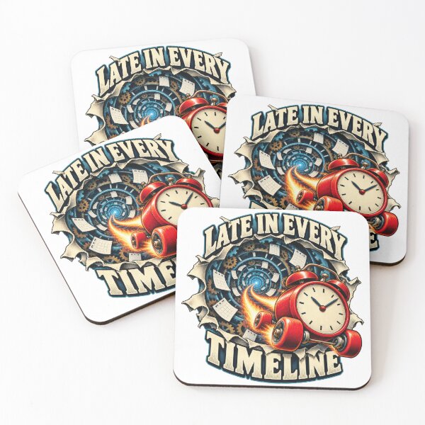 Item preview, Late In Every Timeline Time Travel Clock designed and sold by Pixdot.