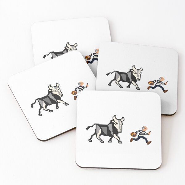Item preview, Picasso Running from Guernica Bull – Pixel Art designed and sold by RunningPixelCup.