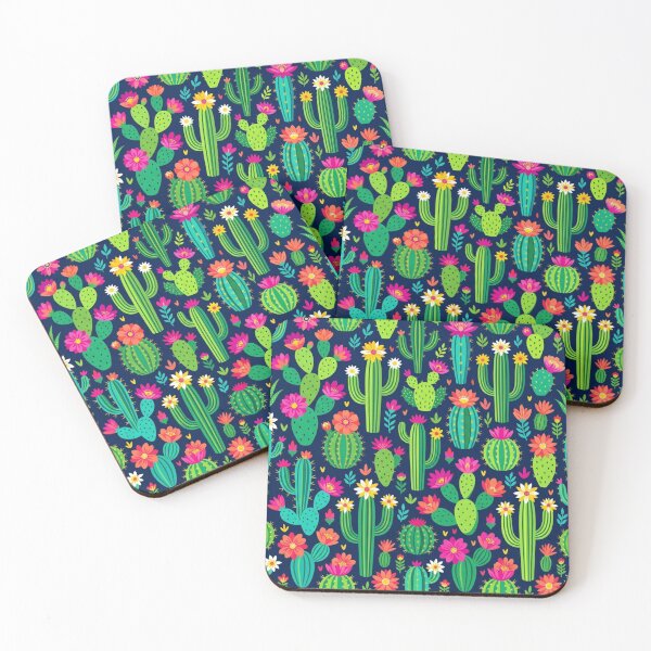 Item preview, Boho Cute Cactus Pattern Seamless Tropical Desert Succulent Botanical Vector Illustration designed and sold by crackerflake.