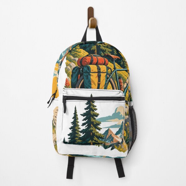 Item preview, Alpine Cycling Touring Bicycle Mountain Adventure Art designed and sold by TeNovaStudio.