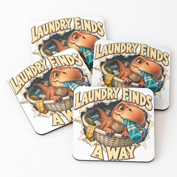 Item preview, Laundry Finds A Way Dinosaur Sock Thief designed and sold by Pixdot.