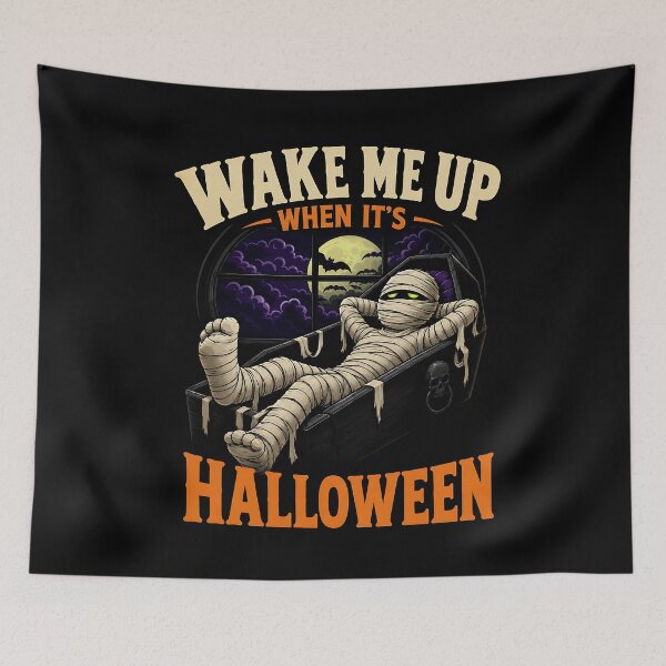 Item preview, Wake Me Up When It's Halloween Funny Mummy Gift designed and sold by Say It With Ink.