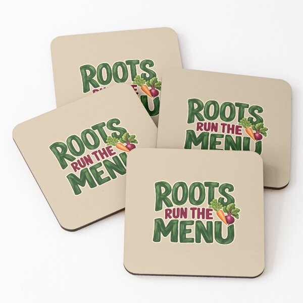 Item preview, Roots Run the Menu — Carrot and Beet Vegan Design designed and sold by VioVibe.