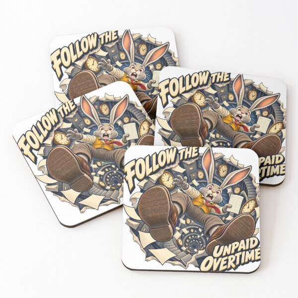 Item preview, Follow The Unpaid Overtime Office Rabbit designed and sold by Pixdot.