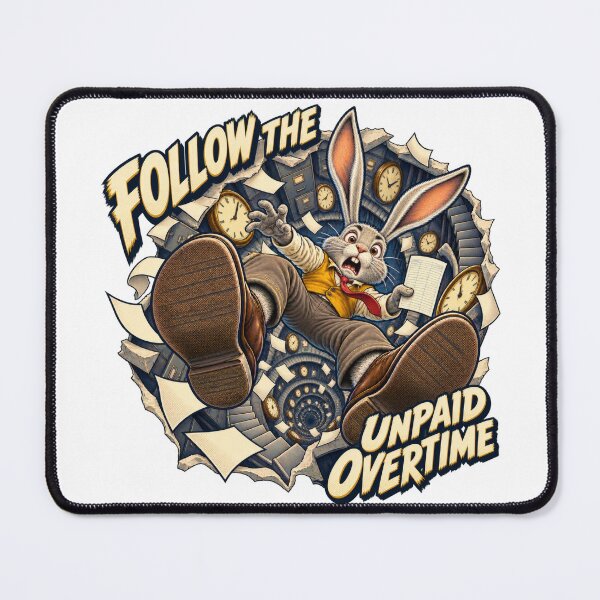 Item preview, Follow The Unpaid Overtime Office Rabbit designed and sold by Pixdot.