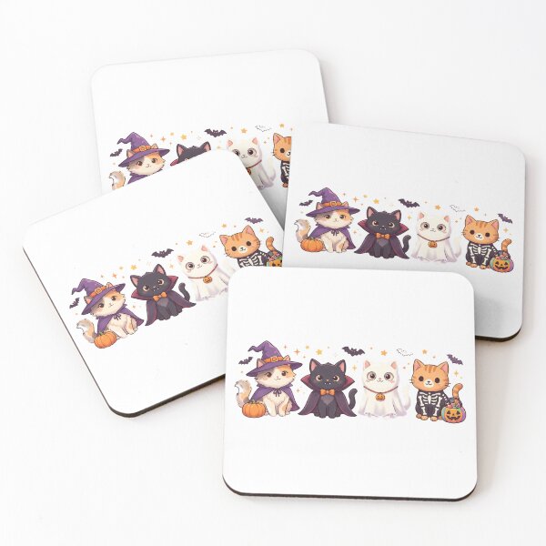 Item preview, Four Halloween Cats In Costumes designed and sold by DariaDoodleArt.