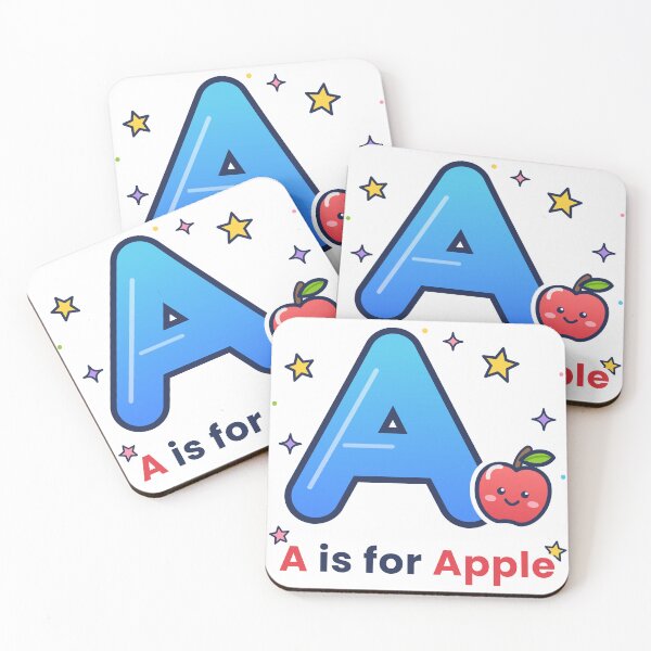 Item preview, A Is For Apple Cute Kawaii Alphabet Letter designed and sold by Trendyoll  ⭐⭐⭐⭐⭐.