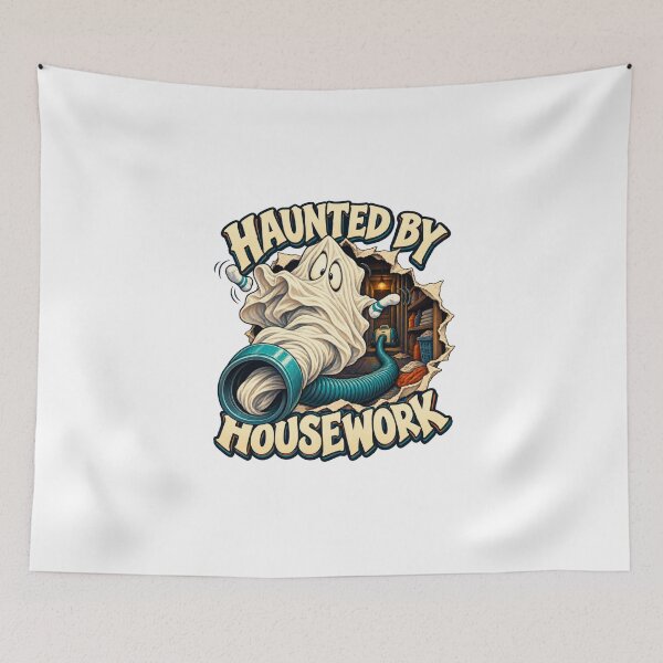 Item preview, Haunted By Housework Laundry Ghost designed and sold by Pixdot.