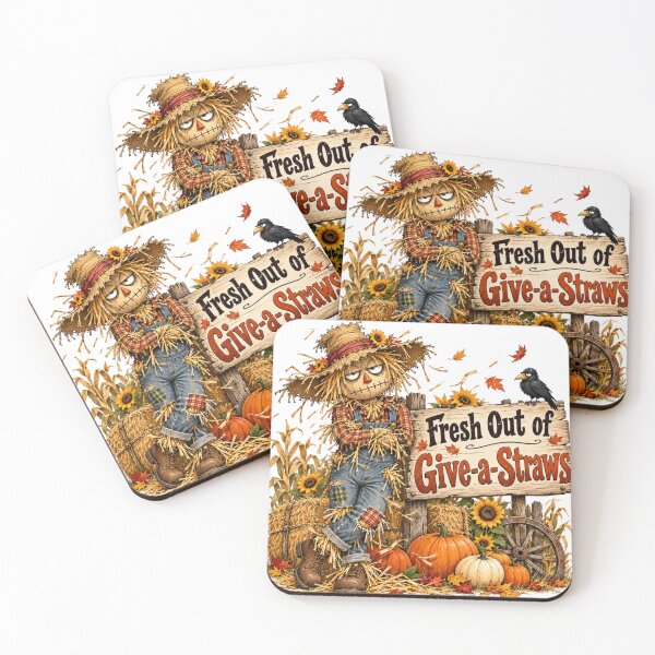 Item preview, Fresh Out of Give-a-Straws – Sarcastic Fall Scarecrow designed and sold by Searching ideas.