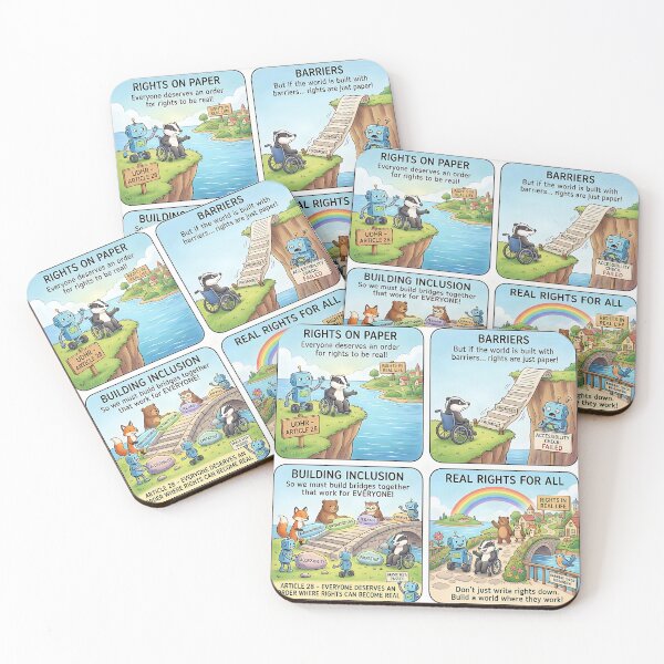 Item preview, Inclusion builds bridges for genuine human rights designed and sold by Mianku | Für das Leben.