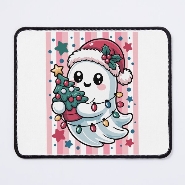 Item preview, Cute Christmas Ghost Santa Hat – Creepmas Holiday Tree Art designed and sold by jkrphoto.