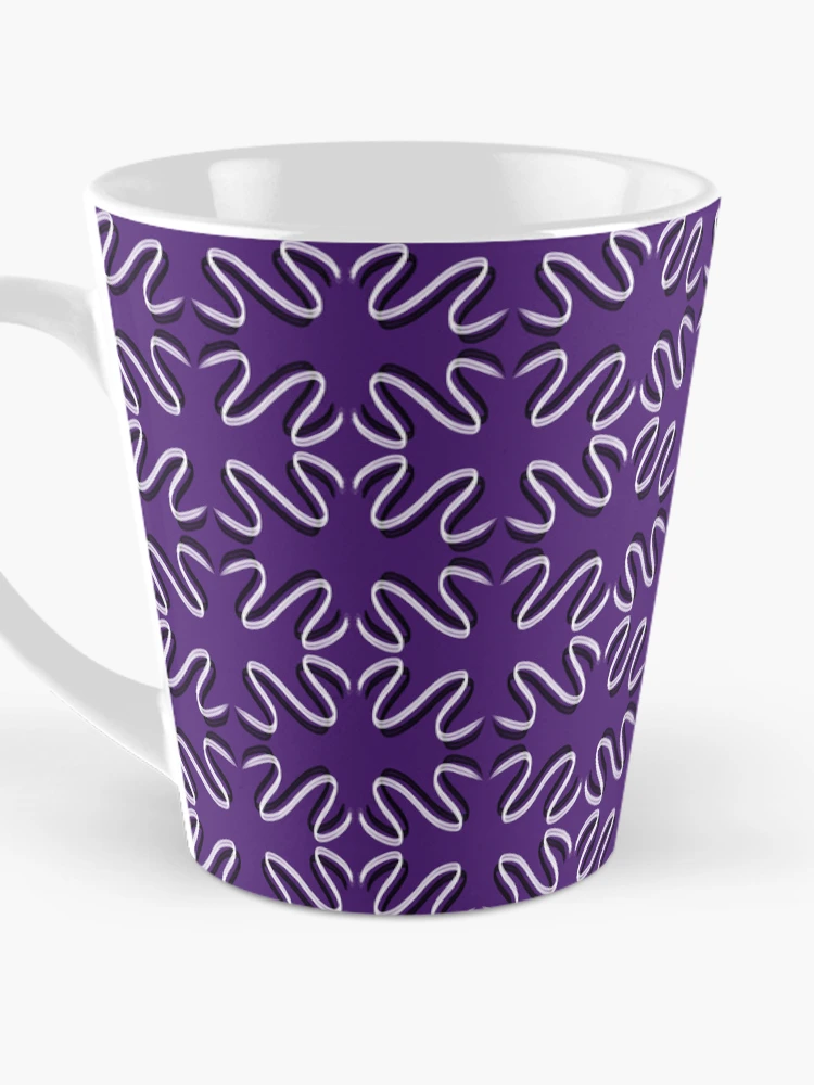 Thumbnail 3 of 4, Coffee Mug, "Purple Flow: Abstract Ribbon Pattern" designed and sold by PicturePic.